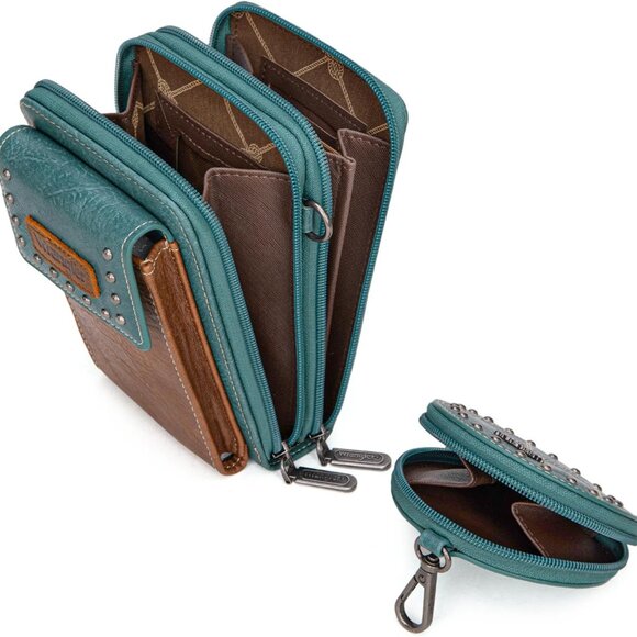 Wrangler 3Pcs Doctor Bag Sets for Women Top-handle Satchel Bag with Cell Phone H - Picture 5 of 7